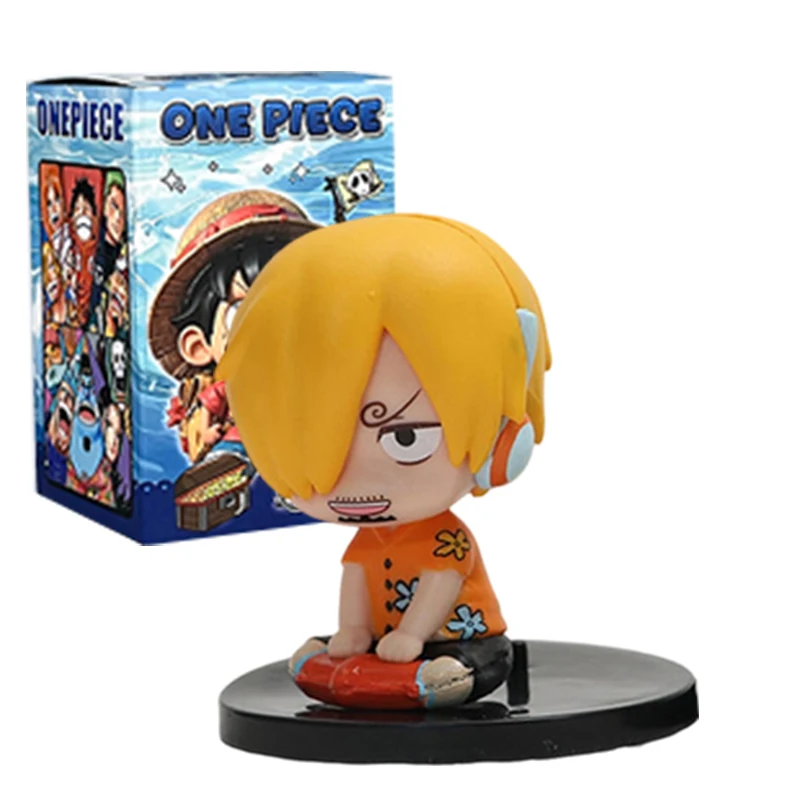 1-12 Stück Blindbox Anime One Piece Figur Luffy Roronoa Zoro 6cm Q-Version Actionfigur Niedliches Spielzeug Schreibtischdekoration Modell Geschenk