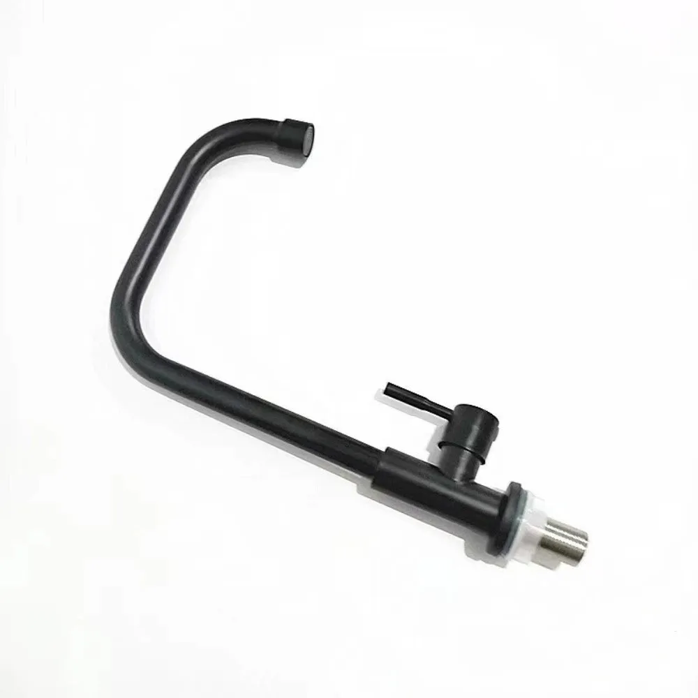 

Stainless Steel Kitchen Faucet Universal Convenient Wall Mounted Faucet Black Wall-mounted Rotatable Spout Faucet Kitchen