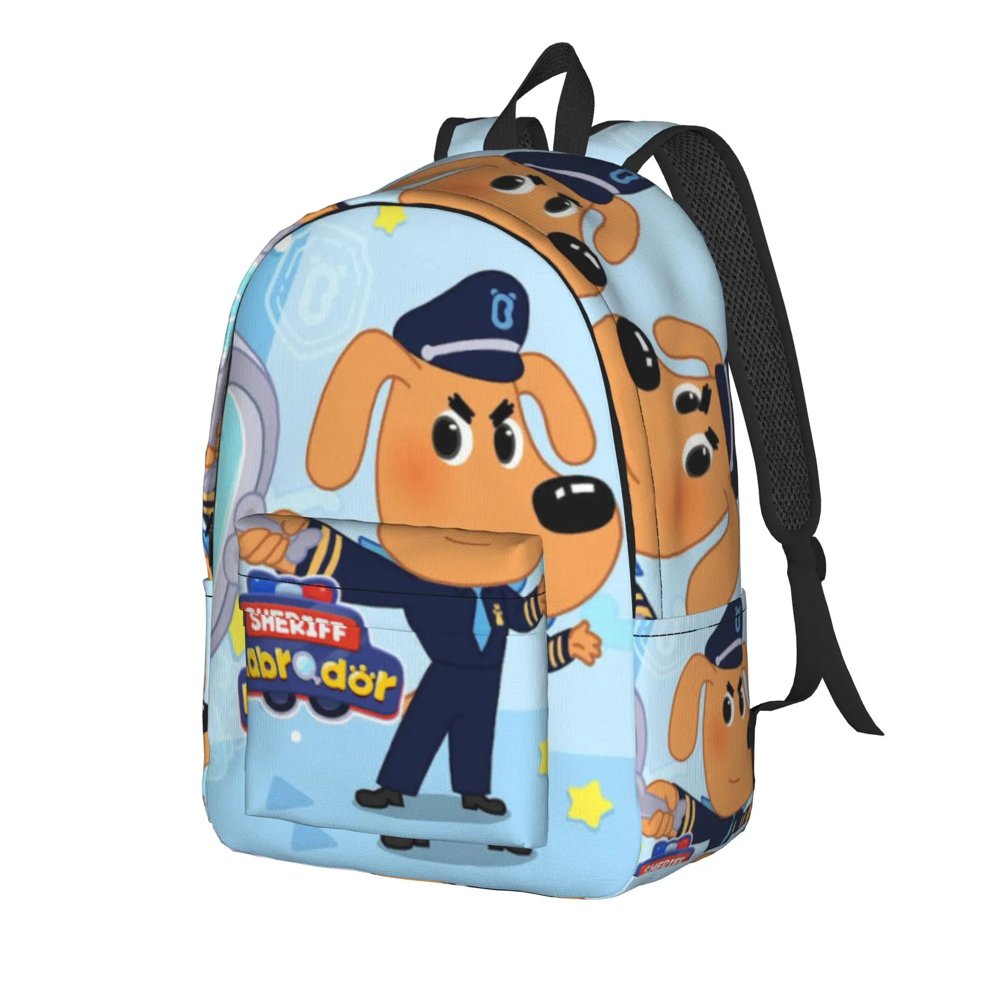 Safety Sheriff Labrador  Backpack for Men Women Casual Student Hiking Travel Daypack  Laptop Computer Canvas Bags with Pocket
