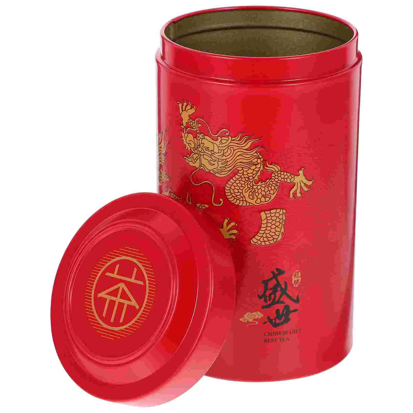 

Coffee Jar Metal Tea Decorative Jars with Lids Sugar Container Boxes Can Iron Red