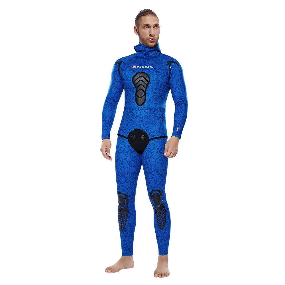 Wetsuit Men 3mm 5mm 7mm Neoprene Spearfishing Wet Suit Scuba Diving Suit Camouflage 2pieces Keep Warm for Cold Water Swimsuits