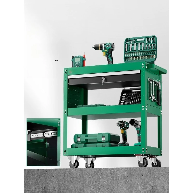 

Repair small trolley box, move three-layer cabinet parts, shelf layer storage