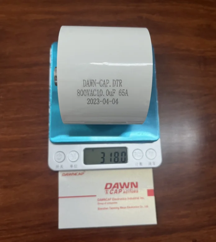 

DAWNCAP DHB 800V 10UF 500VAC 65A DC Filter Capacitor 60A 75*60MM