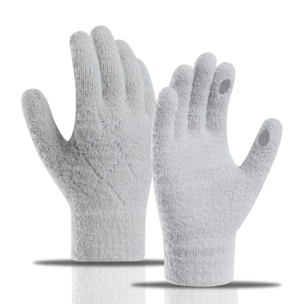 

New Touchable Screen Winter Gloves Knitted Full Finger Driving Mittens Warm Touch Screen Gloves Outdoor Sports