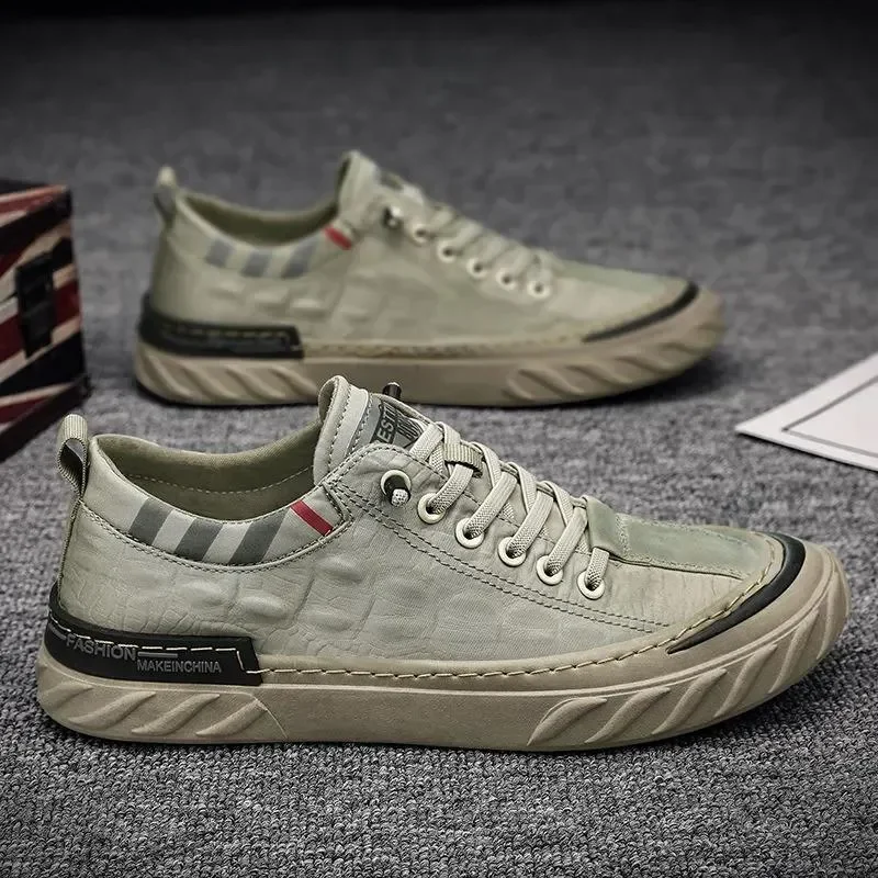 

New Canvas Men Shoes Comfortable Youth Student Sneakers Ice Silk Cloth Casual Walking Outdoor Sports Driving Flats Loafers