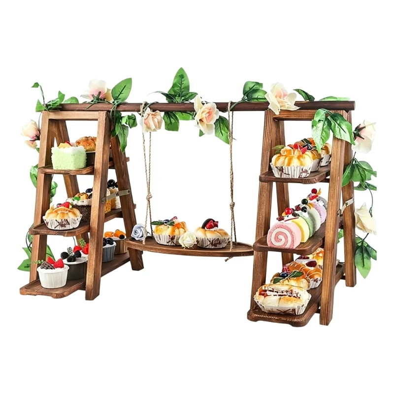Wooden Display Stand For Cupcakes Snacks And Celebration Decorations B03E