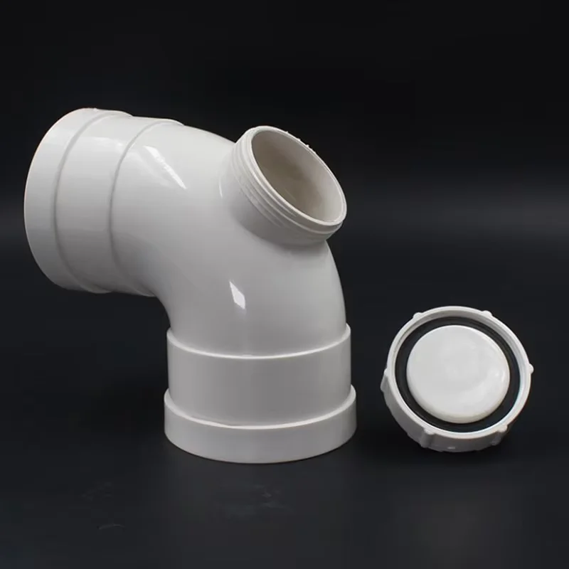 1-10PCS Pvc Drainage Pipe 90 Degree Elbow Joint With Inspection Port Drainage Fittings 50 75 110 160mm