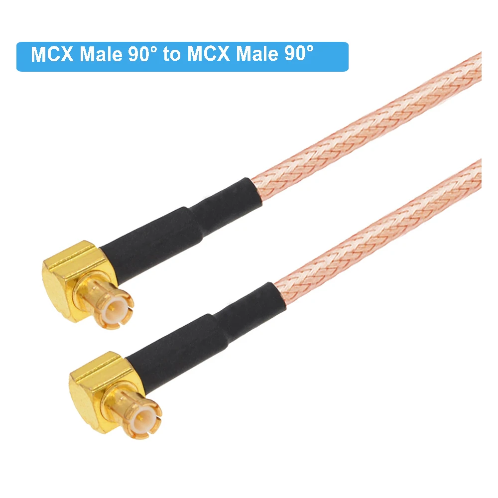 10pcs Right Angle MCX Male to Male Plug Connector RF Coaxial Cable RG316 Coax Jumper Pigtail Extension Cable Wholesales