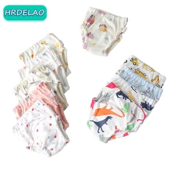 Baby Short Cartoon Diaper Training Pant Cotton Ocean Shark Dinosaur Vegetables Gauze Diaper Learning Pant Waterproof Diaper Gift