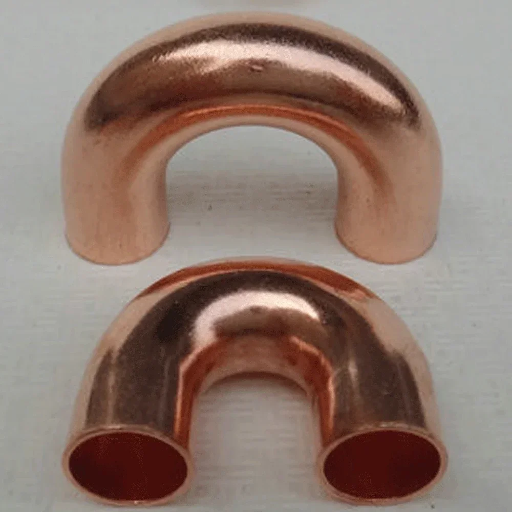 7 7.94  9.52 12.7 15.88  16 19mm 5/16" 3/8" 1/2" 5/8" 3/4" Pipe OD Copper 180 Degree Return Bend Fitting For Air Connditioner