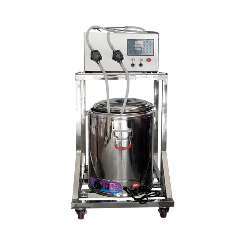 LZ-2 double head with heating bucket high temperature aromatherapy ghee lamp wax sub-packing pouring machine