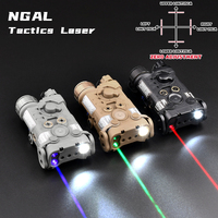 WADSN Tactic NGAL Red Green Blue IR Laser Nylon Flashlight LED Strobe Airsoft Scout Weapon Light 20mm Rail Laser Hunting Sight