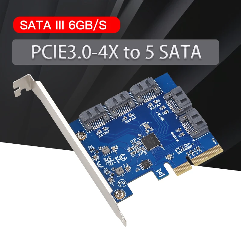 

PCIE Controller Card Riser Card Adapter PCIe3.0 to SATA3.0 Expansion card Sata3.0 Adapter Extender PCIe Converter Game PCIE Card