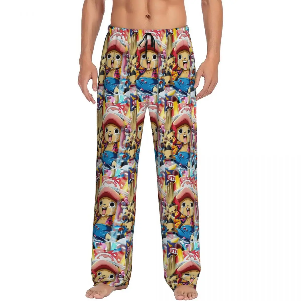 

Custom Tony Tony Chopper Pajama Pants Sleepwear Men Elastic Waistband One Piece Sleep Lounge Bottoms with Pockets