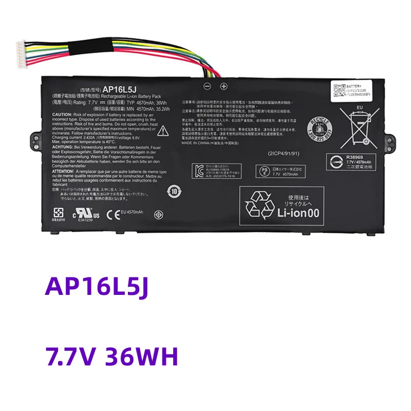 

AP16L5J 7.7V 4670mAh/36Wh Laptop Battery For Acer Aspire Swift 5 SF514-52T Spin 1 SP111-32N 2ICP4/91/91