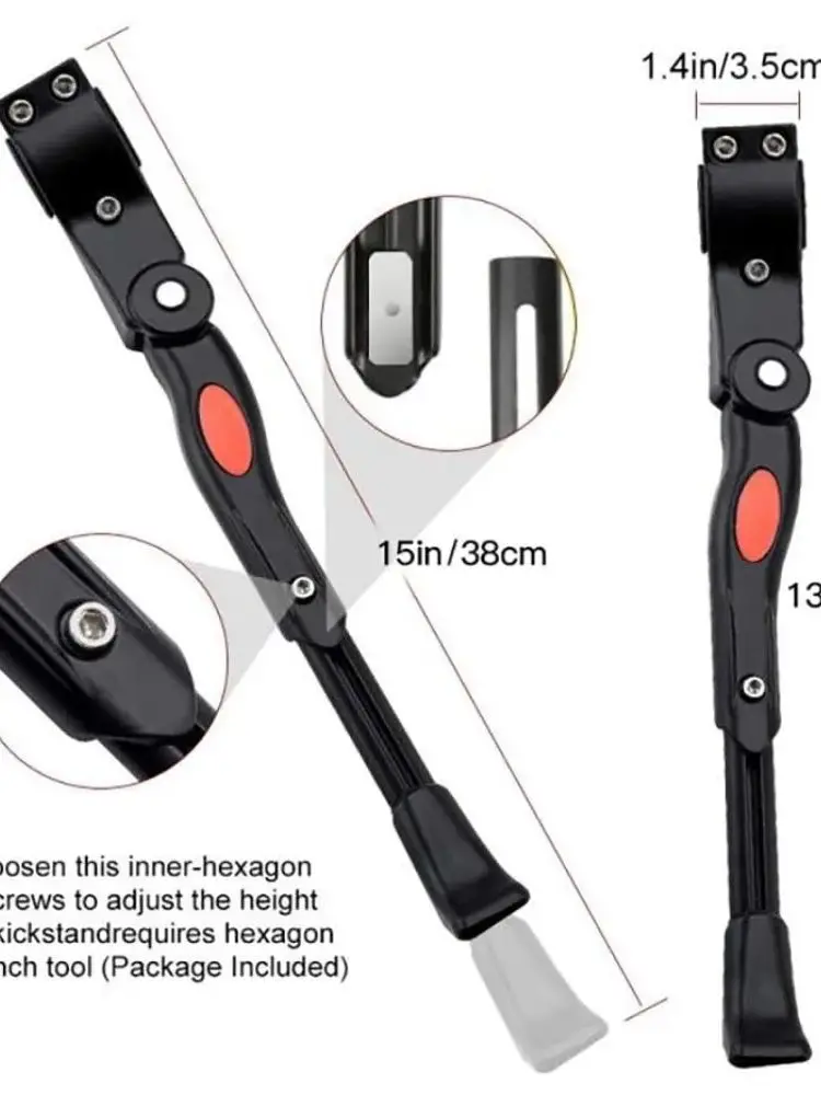 AliExpress Adjustable Bike Kickstand Aluminum Rear Side Bicycle Stand for Bike 22"-26