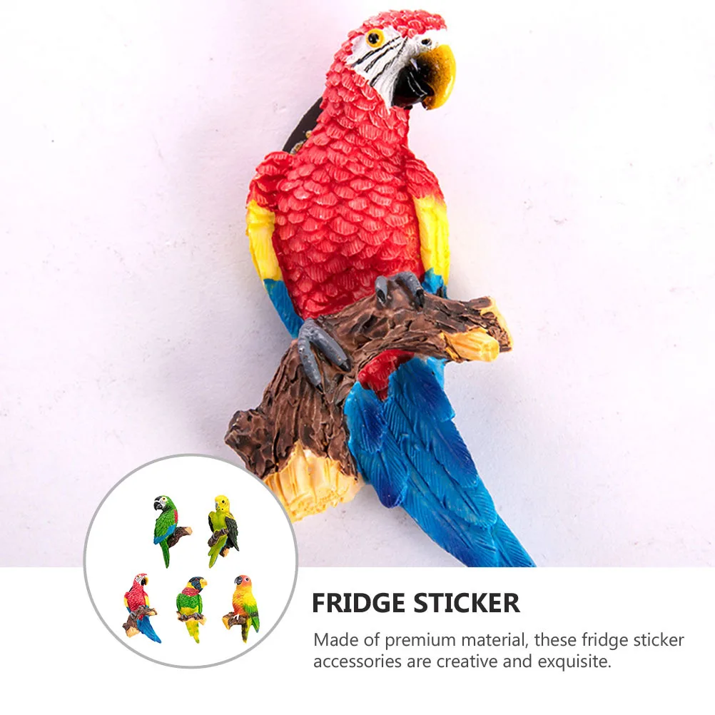 

5Pcs Fridge Magnets Glass Bird Design Refrigerator Sticker Magnetic Cartoon Pattern Kitchen Decor Birds Magnetic Stickers
