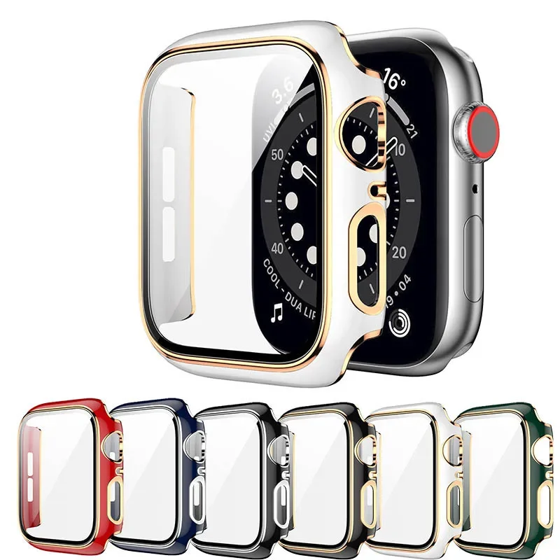 Watch Case For Apple Watch9 Universal Apple Watch8 7 6 ultra two-tone  Shell Film Integrated All-inclusive case Protective Cover