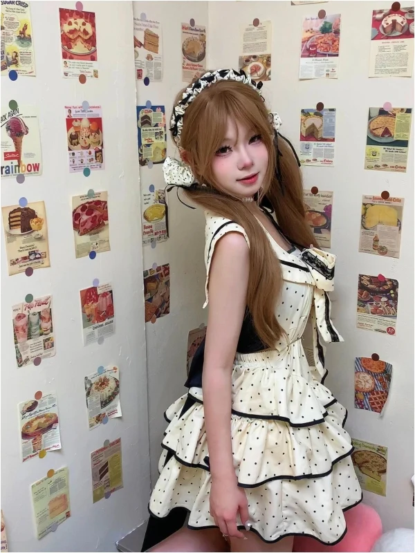 صيف جديد جميل Bal Princ Dr Design Sense Knot البولكا نقطة Svel الخصر في تنورة منتفخة كعكة ضئيلة