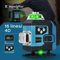 KEEAFFOR 16 Line 4D Laser Level Self Leveling Digital Display 360 Horizontal Vertical Cross Rechargeable Battery Leveling Tool