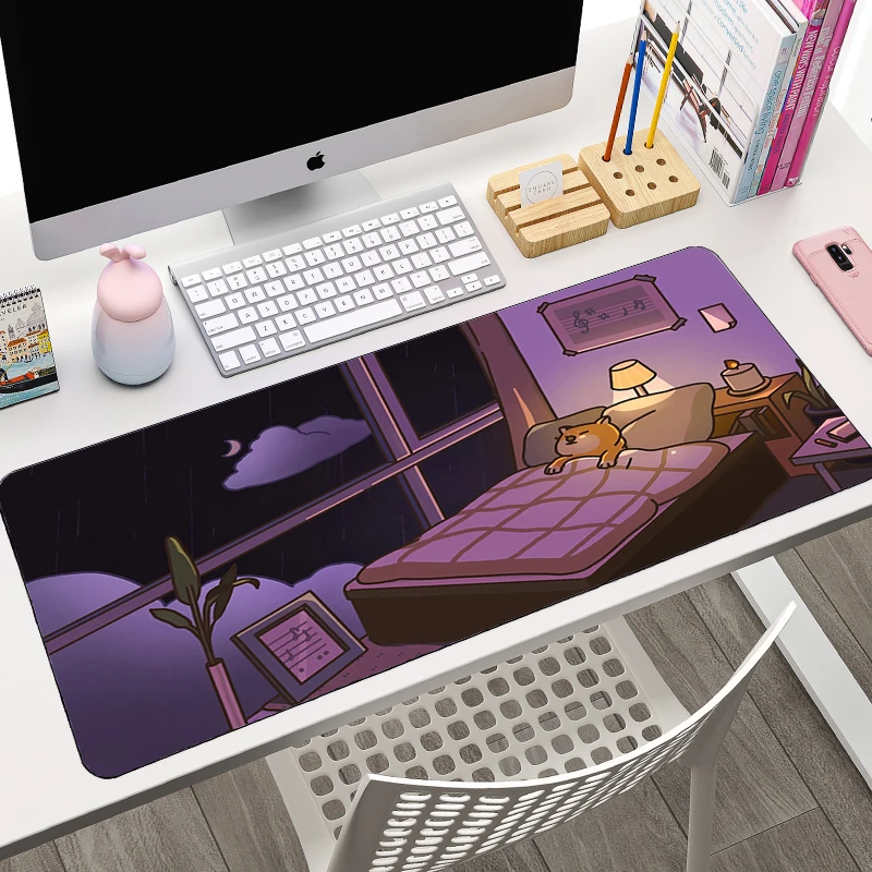 

Kawaii Shiba Inu XXL Mouse Pad Laptop Anime Cartoon Gaming Accessories Mousepad Office PC Non Slip Gamer Cabinet Desk Mat Carpet