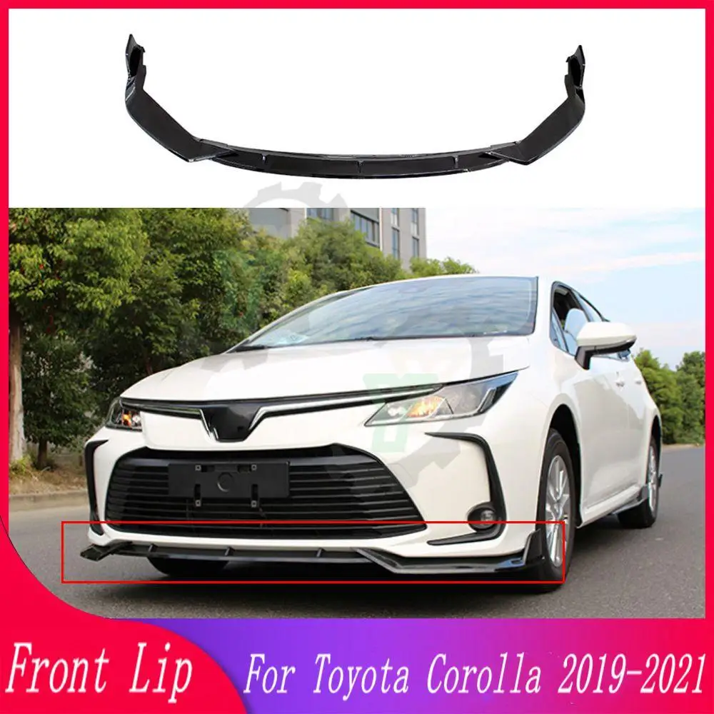 

Car Accessories Front Bumper Lip Spoiler Splitter Diffuser Detachable Body Kit Cover Guard For Toyota Corolla 2019 2020 2021