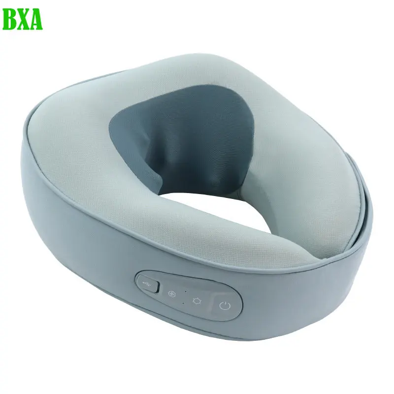 BXA-massageador elétrico em forma de U pescoço, massagem travesseiro, USB, multifuncional, ombro, aquecimento cervical, viagem, casa, carro, relaxar