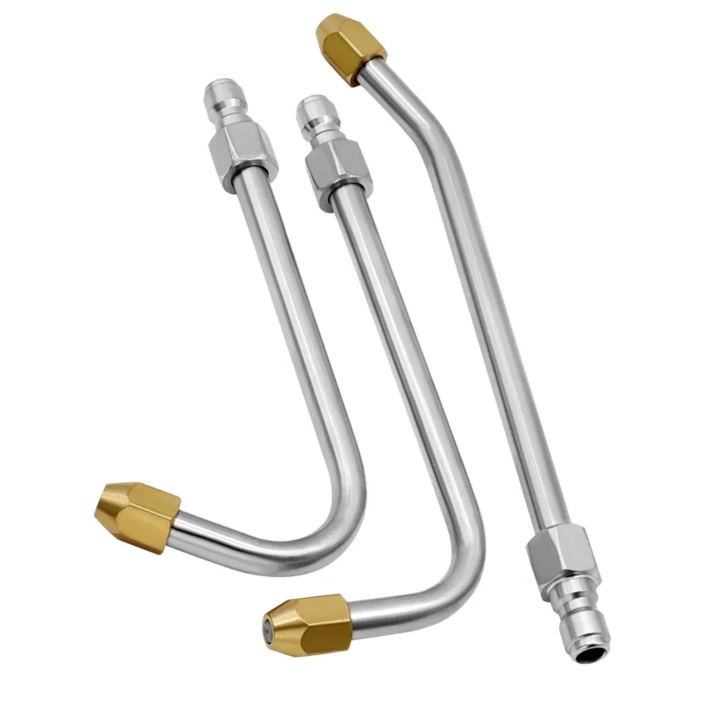 Metal Rod Jet Lance For Pressure Washer Elbow Multi-Angled 30°/90°/U-Shape Water Gun Extension Wand Lance With 1/4 Quick Connect