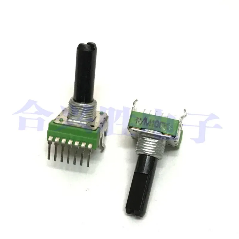 1 Piece RK14 Rotary Potentiometer Double MN100K With Midpoint Power Amplifier Balance Potentiometer Shaft Length 23MM