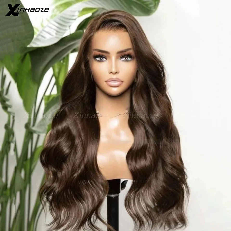 2#  Natural Wave 5x5 Silk Base Wig Dark Brown Lace Front Wig Transparent Lace Wigs For Women Human Hair 13x4 Lace Frontal Wig