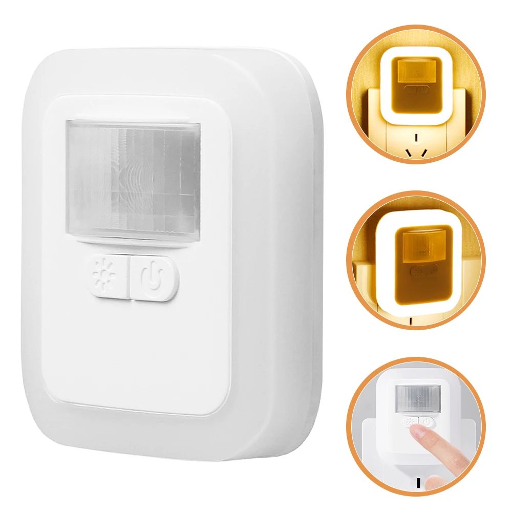 

led Sensor Night Lightadjustable Brightness Bedroom Nightstand Lampplug In Wall Light For Home Wedding Party