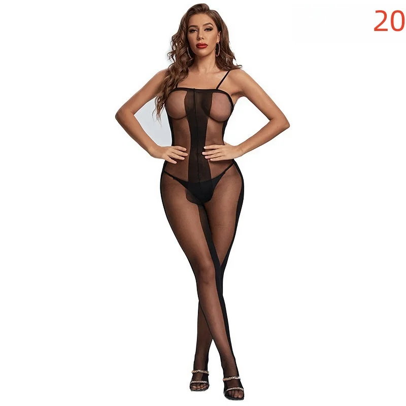 FREEAUCE Lingerie for Sex See Through Bodystocking Open Crotch Tights Sexy Teddy Lace Xxxxl Plus Size Bodysuit Erotic Costumes