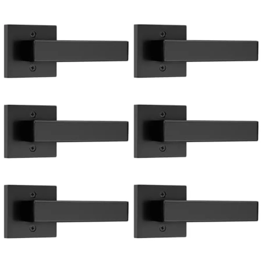 

Door Lever Dummy Lever Door Handle for Closets French Doors, Square Dummy Door Lever, Non-Turning Single Side Pull with Finish,