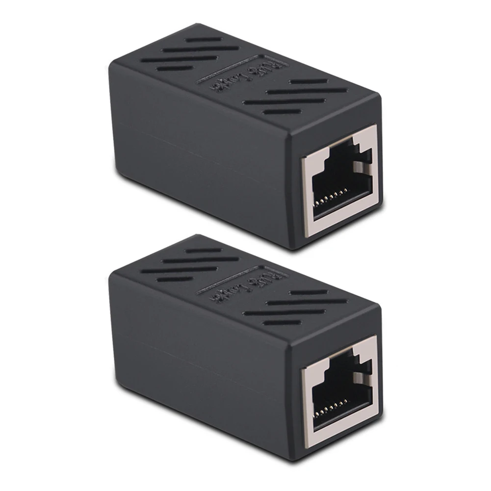 RJ45 Extender 1000Mbps Cat7 Cat6 Cat5e Ethernet Cable Extension Adapter LAN Connector In Line Coupler Female To Female Black