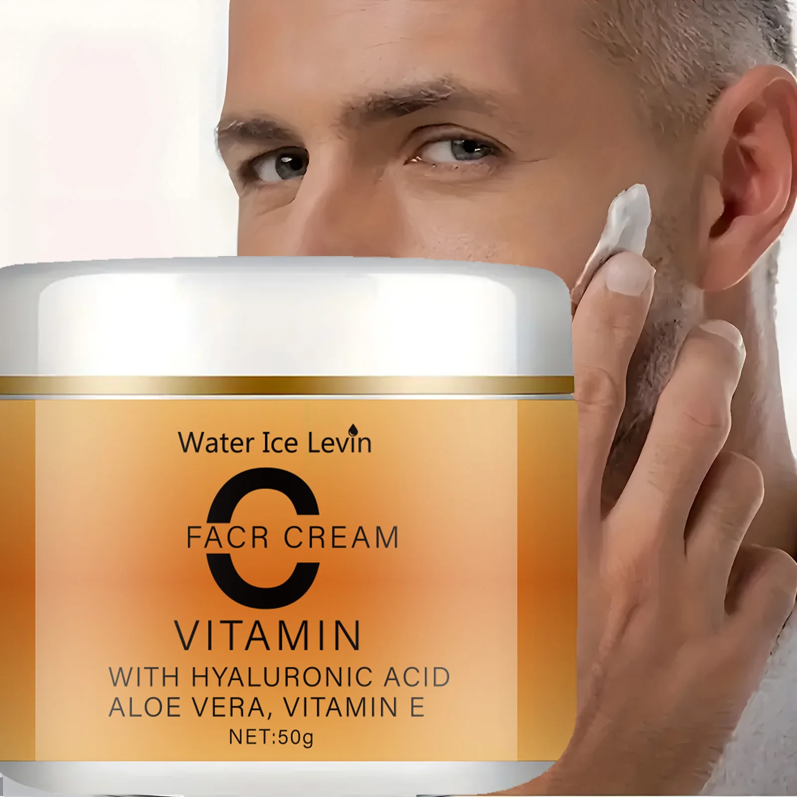 Vitamin C Face Cream, Hyaluronic Acid, Aloe Vera and Vitamin E, Facial Moisturizer, Nourishing Skin Care, Enhances Radiance, Suitable for All Skin Types