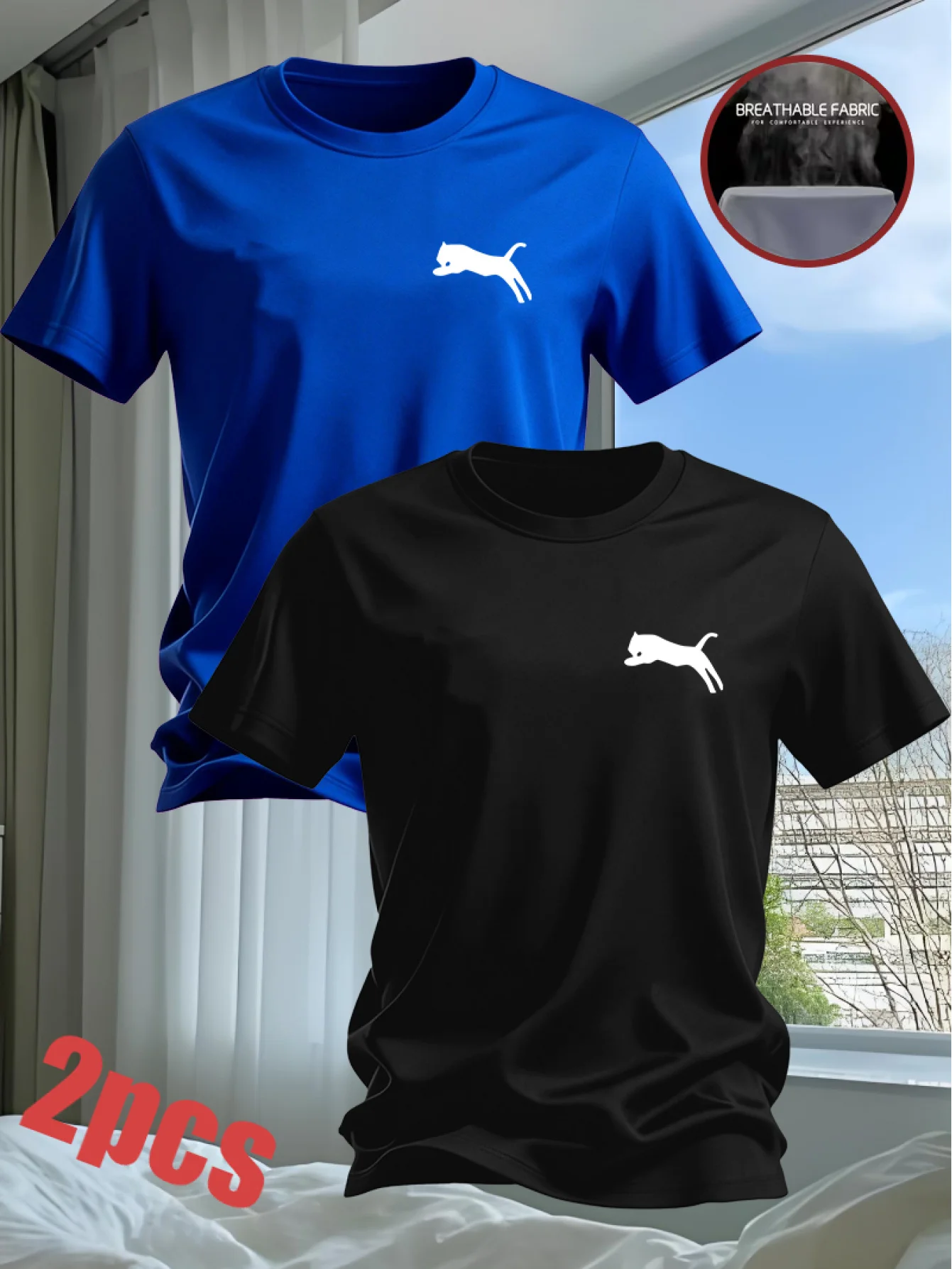 2026 Summer Sports Style Men's Multi-Functional Short Sleeve Shirt for Promotion High Street Brand Quick-Dry T-Shirt 2-Piece Set