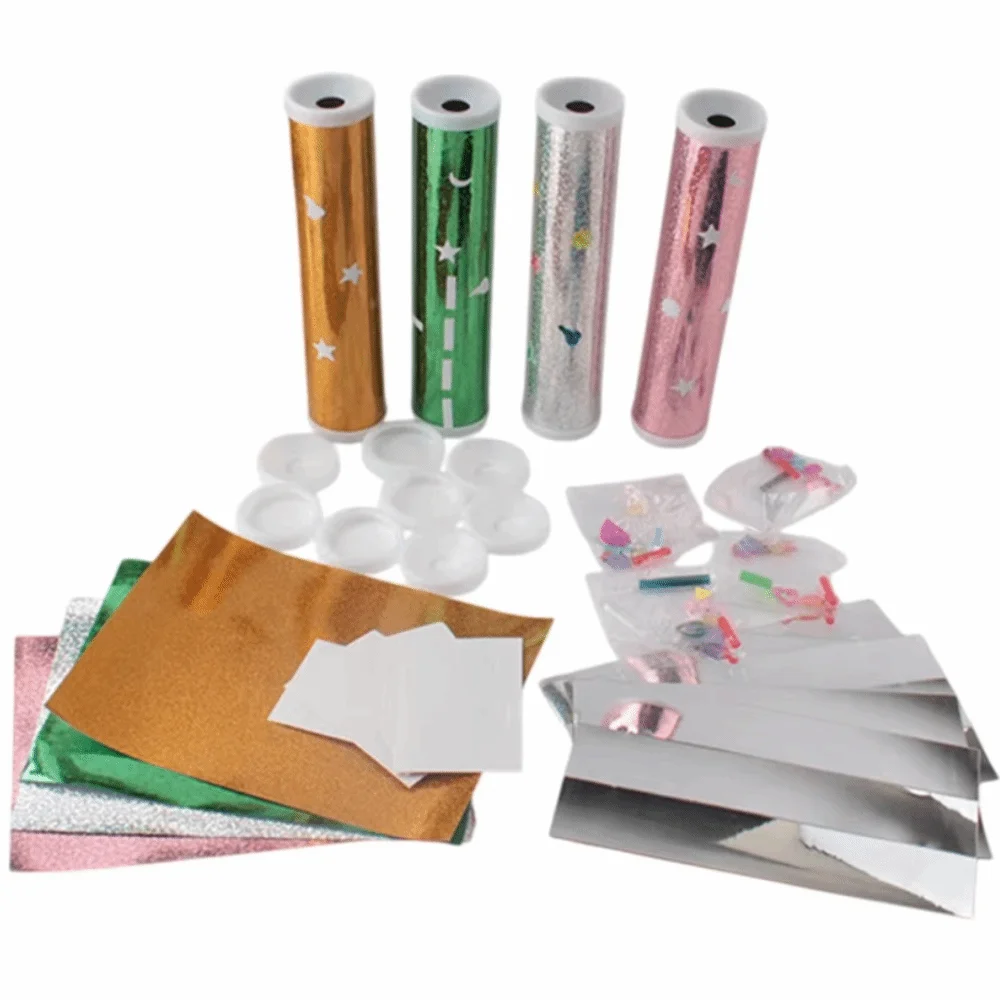 Creative DIY Rotating Kaleidoscope Kits Hands-Eyes Cooperation Scientific Experiment Teaching Tools Classroom Activity