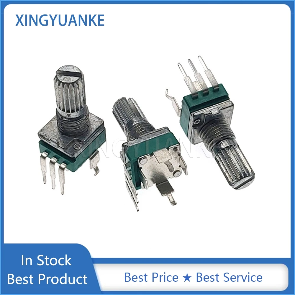 5PCS Sealed 3-Pin RK097N Single Vertical Potentiometer With Bracket C10K C20K C50K C100K C500K C103 C203 C503 C104 Handle 15MM