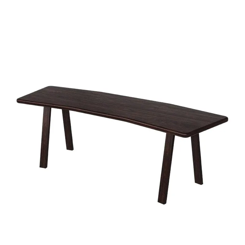 Black walnut, pure solid wood desk, high-end log workbench, curved desk in home study