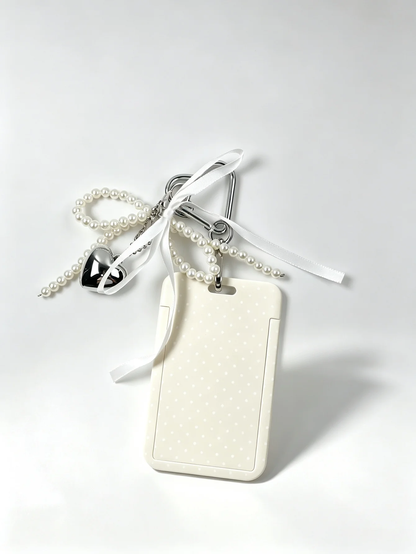 1 Piece of Polka Dot Printed Bowknot Bead Pendant Bag Accessory, Sweet and Cool Y2K Style, Suitable for Decorating Handbags, Crossbody Bags, Backpacks, Bag Charms, Keychains, Etc
