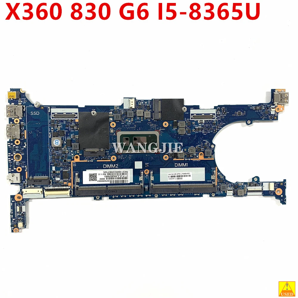 

L70899-601 For HP X360 830 G6 Laptop Motherboard L70899-001 HSN-I22C 6050A3059101-MB-A01 With SRF9Z I5-8365U Tested