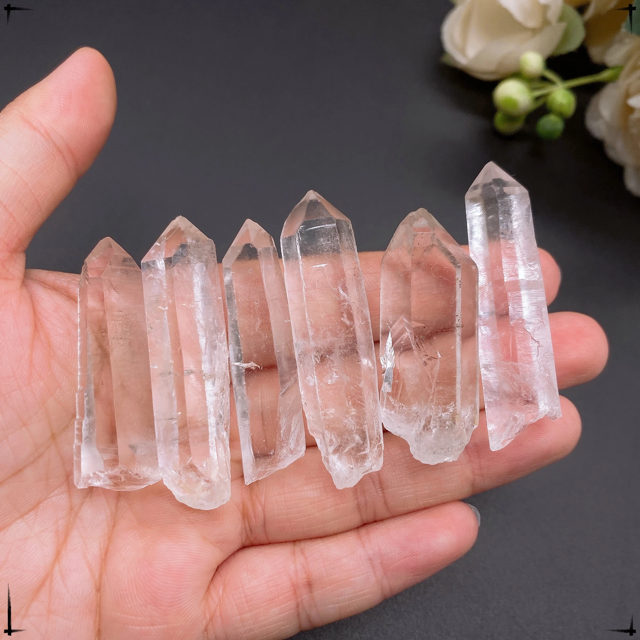Baguette en cristal de quartz clair non poli naturel, pierre d'énergie, spécimen de roche brute, cristal de pointe, guérison Reiki, décoration d'intérieur, 100g