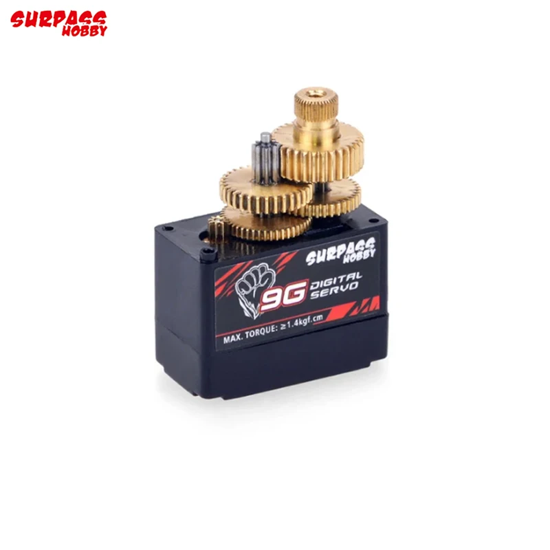 SURPASS Hobby S0009M 9g engrenage métallique 1.4KG Servo numérique pour avion RC à voilure fixe Robot voiture bateau conduit avion