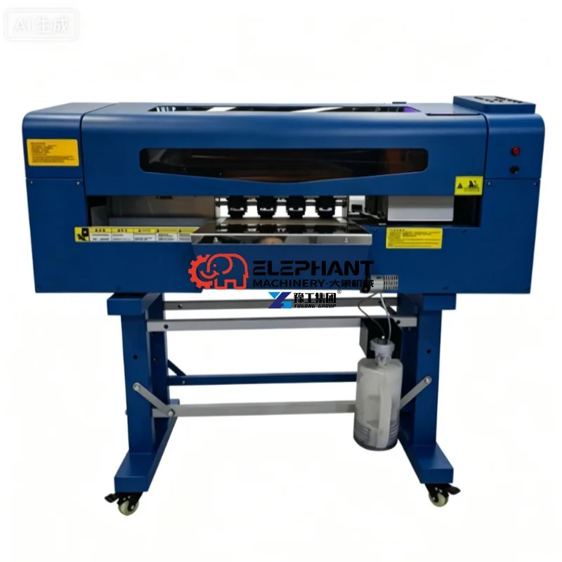 60cm DTF PET Film Printing Machine Dual I3200 Printheads Complete Set with Oven Dryer for T-shirt Heat Transfer Garment Business