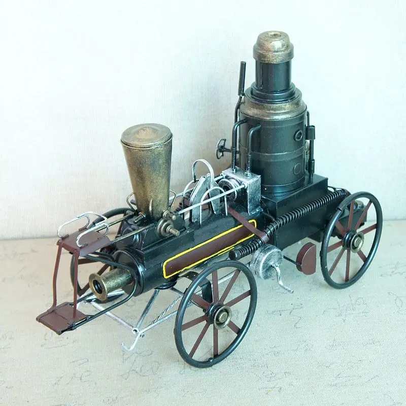 Tin train model , old-style antique steam locomotive, ornaments