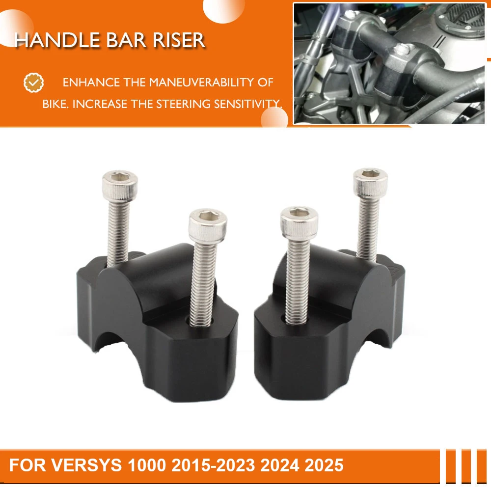 Handle Bar Risers For Versys 1000 2015 2016 2017 2018-2022 2023 2024 2025 Motorcycle Handlebar Riser Clamp Raised Extend Adapter