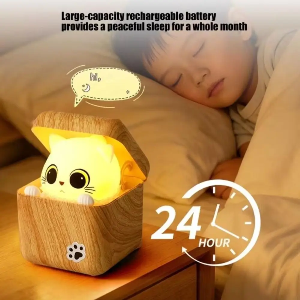 LED Light Cat Night Light Eye Protection Voice Activated Smart Desk Lamp for 36v/1000mAh 3000mAh