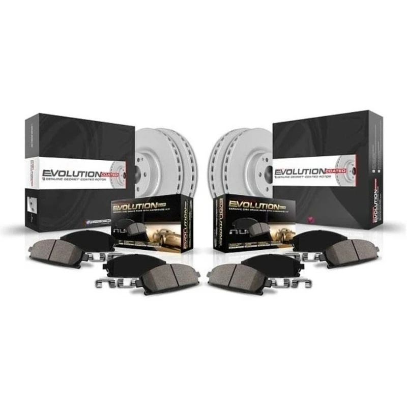 CRK8532 Z17 طقم دوار مطلي أمامي وخلفي، دوارات فرامل مطلية، وسادات فرامل سيراميك لسيارة Ford Fusion 2017-2020 [نموذج