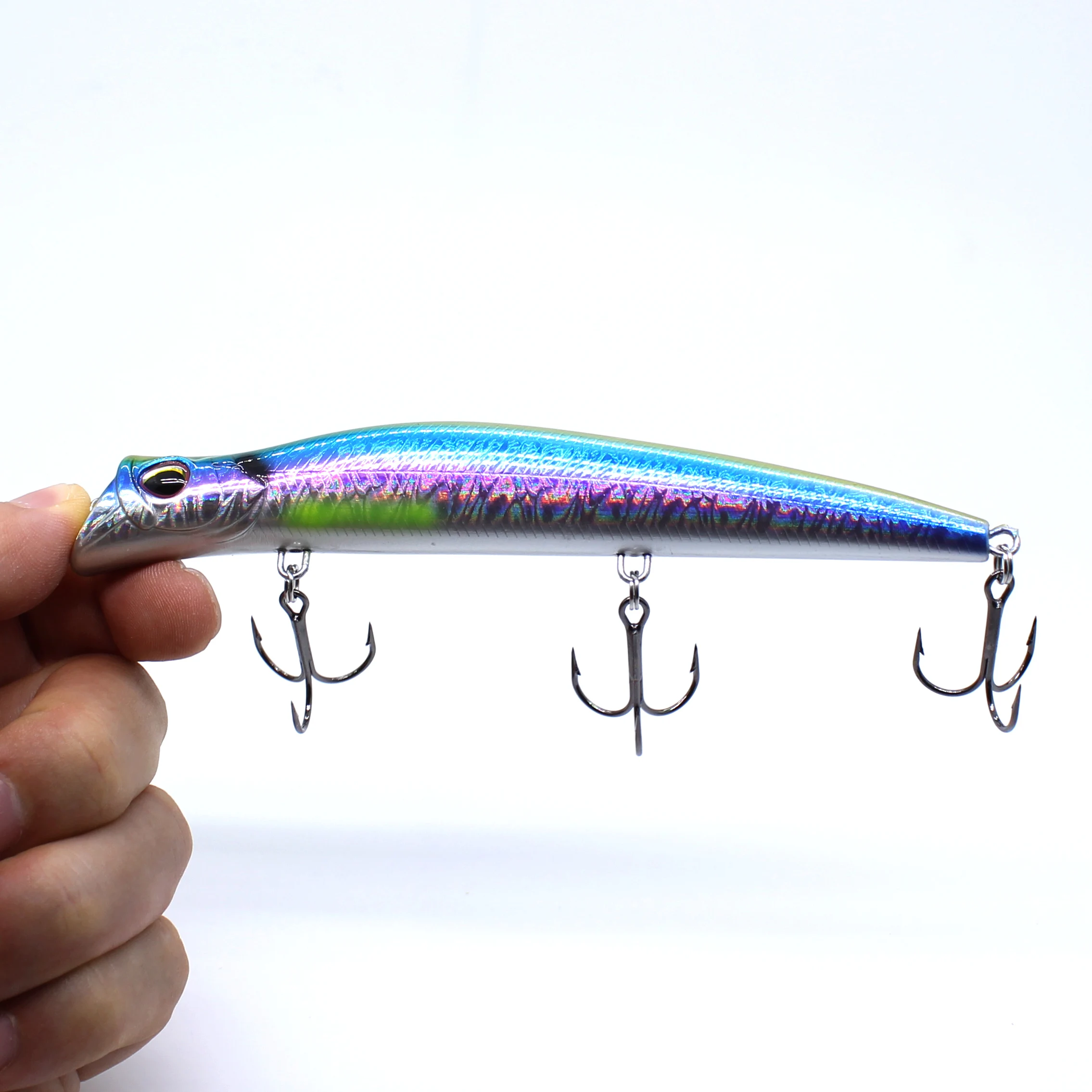 AOCLU Topwater Hybrid 130mm 17,5g Bleistift Stick Harten Köder Wobbler Rassel Zwei Ton VMC Haken 1PC Draht salzwasser Seebarsch Angeln – Detail 4
