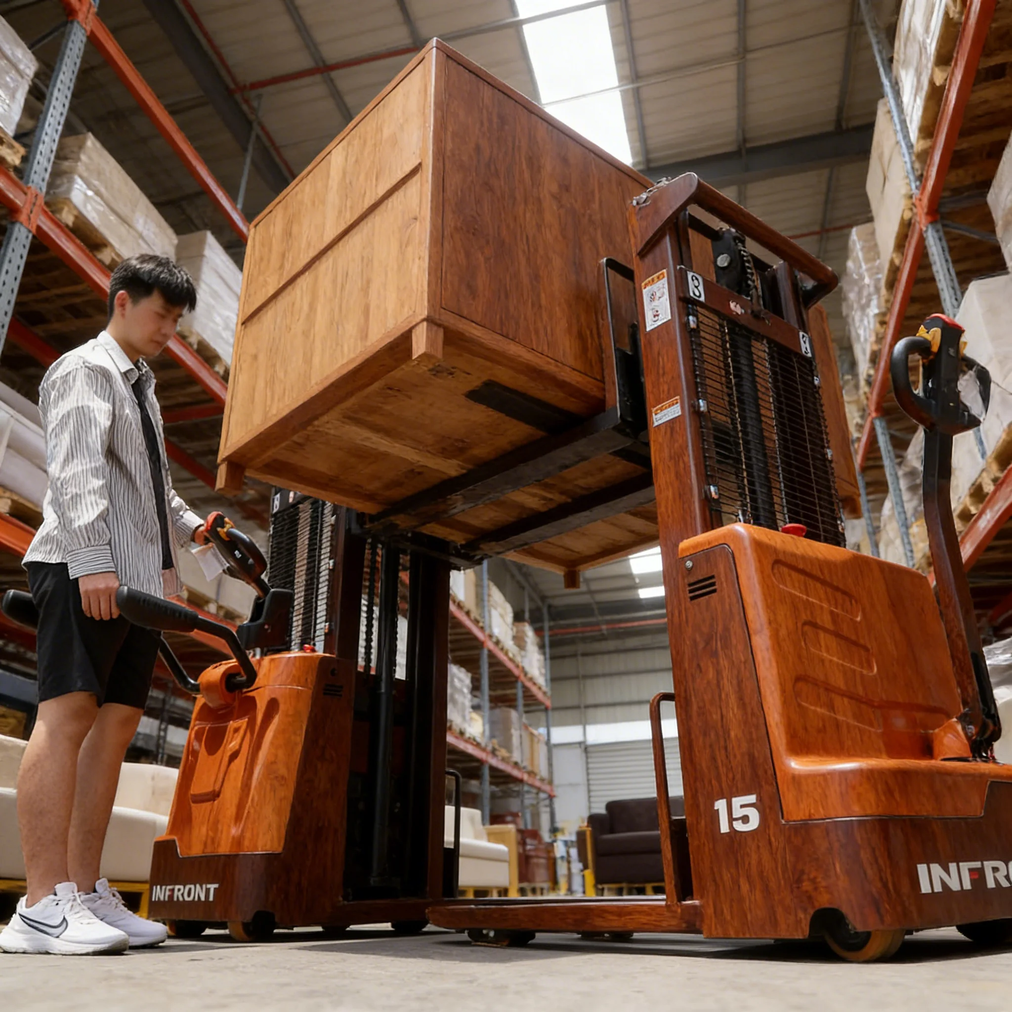 

Full Electric Pallet Stacker 1T 2m Height Professional Warehouse Tool For Palletized Goods Distribution